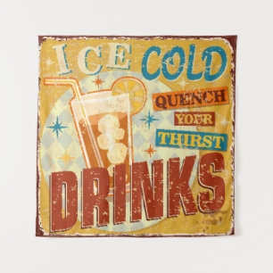 Ice Cold Drink metaalteken. , soda, Wandkleed