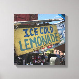 Ice Cold Lemonade, Street Fair Upper West Side NYC Canvas Afdruk