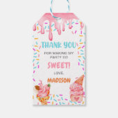Ice Cream 1e verjaardag Cadeaulabel (Voorkant)
