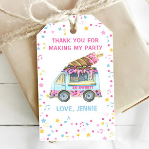 Ice Cream 1e verjaardag Cadeaulabel