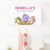 Ice Cream 1e verjaardag Spandoek (Insitu)