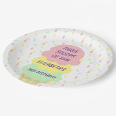 Ice Cream 3rd Birthday Papieren Bordje (Gekanteld)