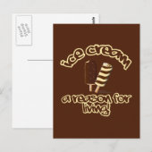 Ice Cream aangepaste briefkaart (Voorkant / Achterkant)