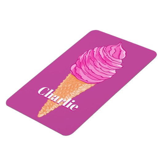 Ice Cream, aangepaste naam en kleurenmagneet Magneet (Linkerzijde)
