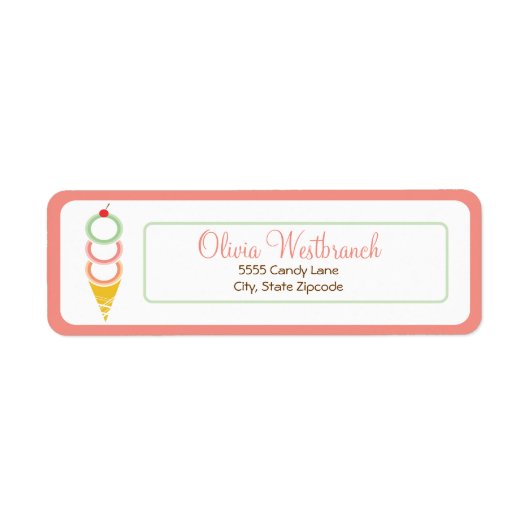 Ice Cream Address Label (Voorkant)