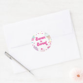 Ice Cream and Cake Seven is Sweet 7th Verjaardag Ronde Sticker (Envelop)