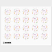 Ice Cream and Cake Six is Sweet 6th Verjaardag Ronde Sticker (Vel)