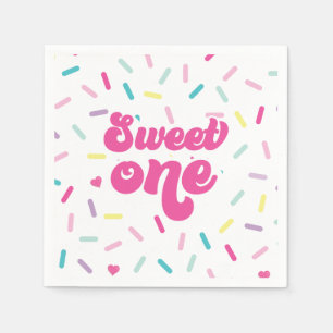Ice Cream and Cake Sweet Een 1e Verjaardag Servet