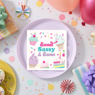 Ice Cream and Cake Sweet Sassy Zeven 7e Verjaardag Servet