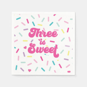 Ice Cream and Cake Three is Sweet 3rd Birthday Servet