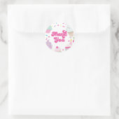 Ice Cream and Cake Verjaardag Dank u Ronde Sticker (Tas)