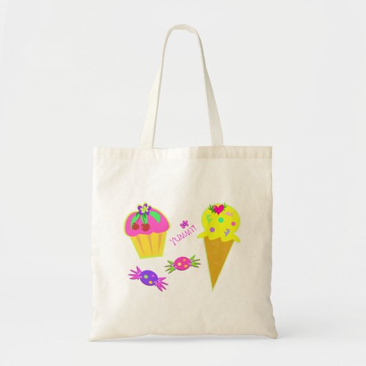 Ice Cream and Cupcake Canvas tas (Voorkant)