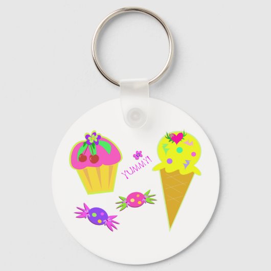 Ice Cream and Cupcake Sleutelhanger (Voorkant)