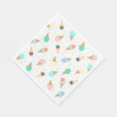 Ice Cream and Sprinkles Sweet Birthday Party Servet (Hoek)