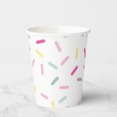 Ice Cream and Sprinkles Sweet One 1st Birthday Papieren Bekers (Links)