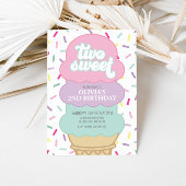 Ice Cream and Sprinkles Two Sweet 2nd Birthday Kaart