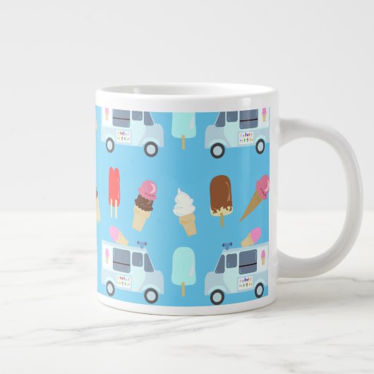 Ice Cream and Truck Pattern Grote Koffiekop (Rechts)