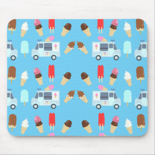 Ice Cream and Truck Pattern Muismat
