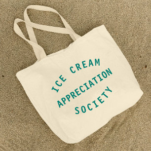 Ice Cream Appreciation Society citeert kunst Grote Tote Bag