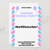 Ice Cream Baby Geslacht Onthulling Uitnodiging (Voorkant / Achterkant)