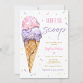 Ice Cream Baby shower Hier is het Scoop Baby showe Kaart (Voorkant)