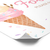 Ice Cream Baby shower Voedsel Poster (Hoek)