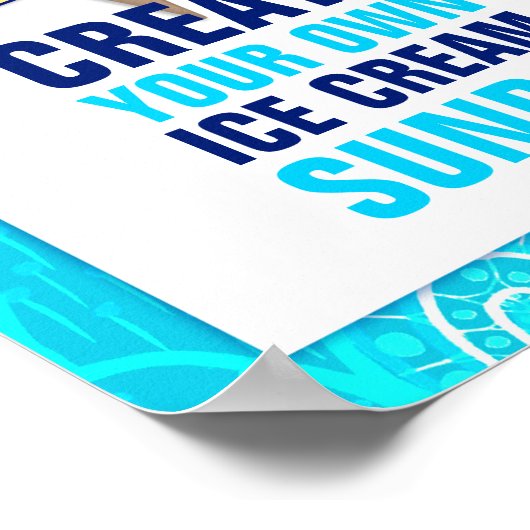 Ice Cream Bar, Creëer uw eigen zonde, teken Poster (Hoek)