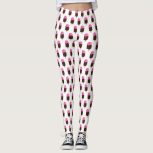 Ice Cream Bar met aardbeienonderpingpatroon Leggings