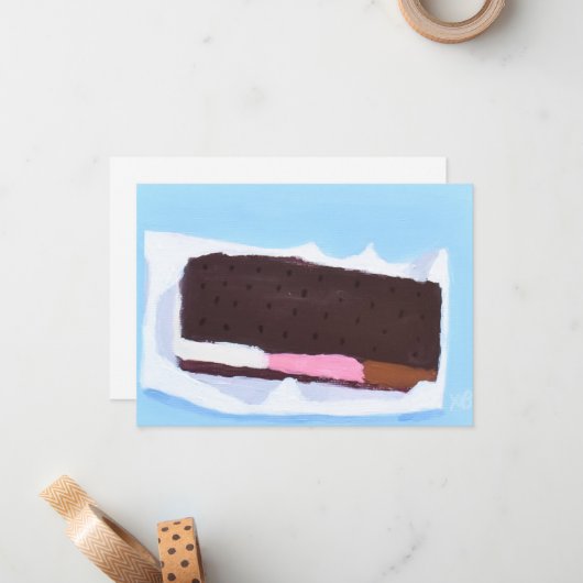 Ice Cream Bar Notitiekaartje (Voorkant / Achterkant in situ)