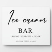 Ice cream Bar Trouwteken Fotoplaat (Voorkant)