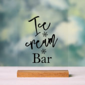 Ice cream bar wedding Acrylic sign (Neutre)