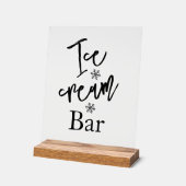 Ice cream bar wedding Acrylic sign (Angle)