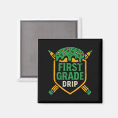 Ice Cream Baseball Drip First Grade Jongens Terug  Magneet (Voorkant / Achterkant)