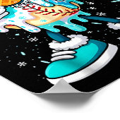 Ice Cream Baseball Drip Home Plate Bats Cool For B Poster (Hoek)