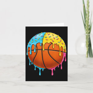 Ice Cream Basketball Drip met kleurrijke strooien Kaart