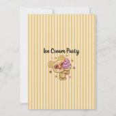 Ice Cream Beer 4th Birthday Party Invitation (Achterkant)