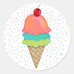 Ice Cream-behandelingen Ronde Sticker