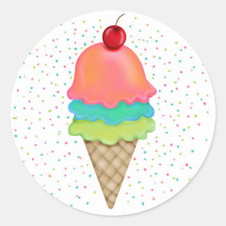 Ice Cream-behandelingen Ronde Sticker