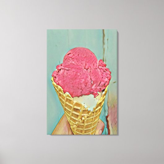 Ice cream birthday gift canvas afdruk (Voorkant)