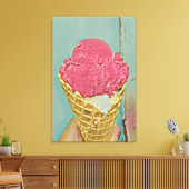 Ice cream birthday gift canvas afdruk (Insitu (Woonkamer))