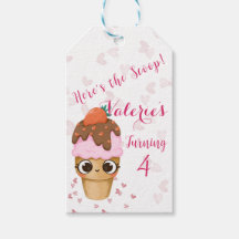 Ice Cream Birthday Invitation, 4e verjaardag