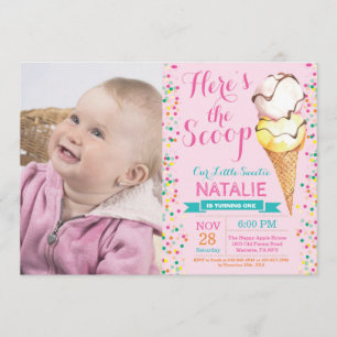Ice Cream Birthday Invitation Summer Kaart