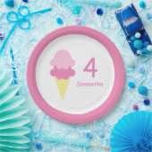 Ice Cream Birthday Papieren Bordje (Feest)