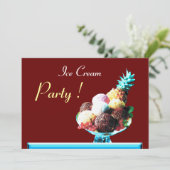 ICE CREAM BIRTHDAY PARTY 2, rood Kaart (Staand voorkant)