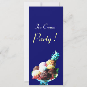ICE CREAM BIRTHDAY PARTY, blauw Kaart