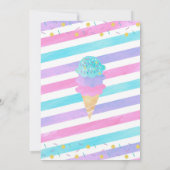 Ice Cream Birthday Party Invision Two Sweet Kaart (Achterkant)