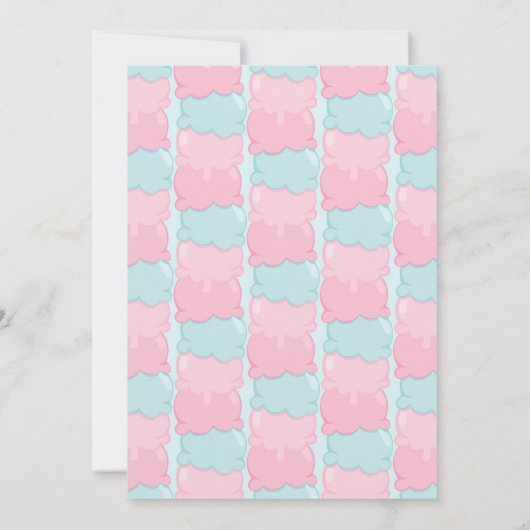 Ice Cream Birthday Party Invitation Snow Cone Kaart (Achterkant)