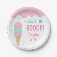 Ice Cream Birthday Party Paper Bord