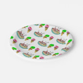 Ice Cream Birthday Party Papieren Bordje (Gekanteld)