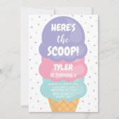 Ice Cream Birthday Uitnodiging (Voorkant)